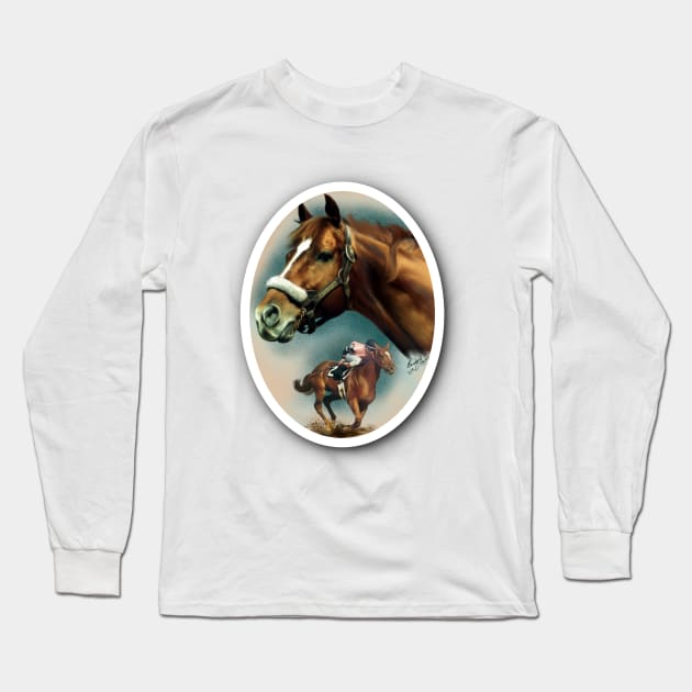 Affirmed Triple Crown Winner Long Sleeve T-Shirt by BHDigitalArt